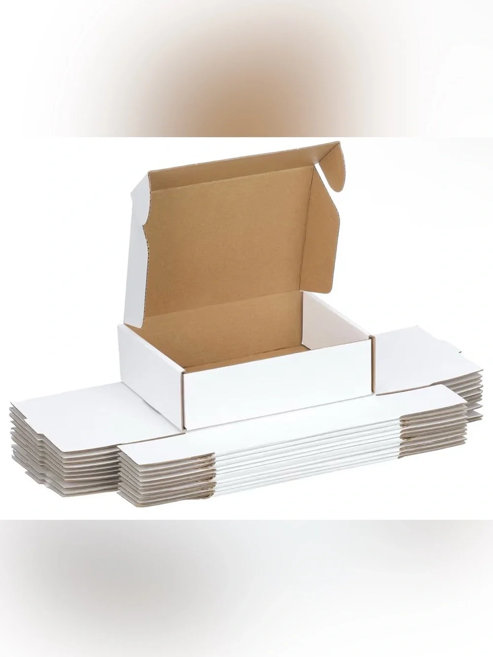 12 White Corrugated Mailer Box for Home Organization - 7x5x2 in